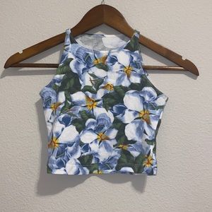 American Apparel Floral Crop Top Size XS